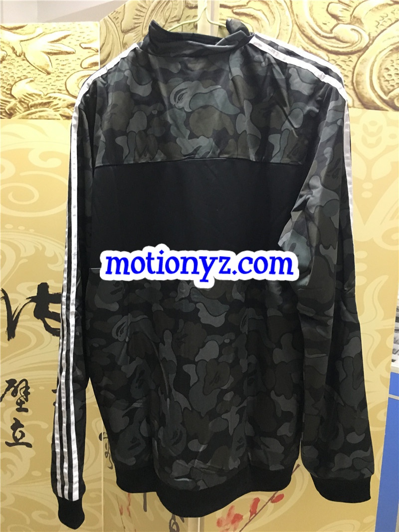 Original Adidas Bathing Ape Bape Jacket Black